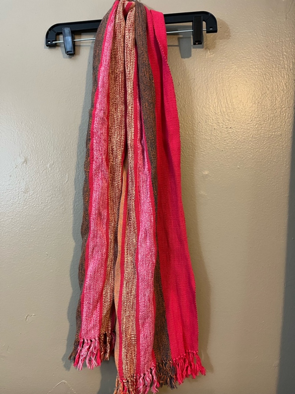 Pink and Brown Scarf 13 inches x 60 inches